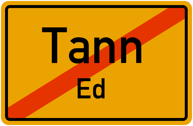 Ortsschild Tann