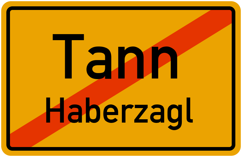 Ortsschild Tann