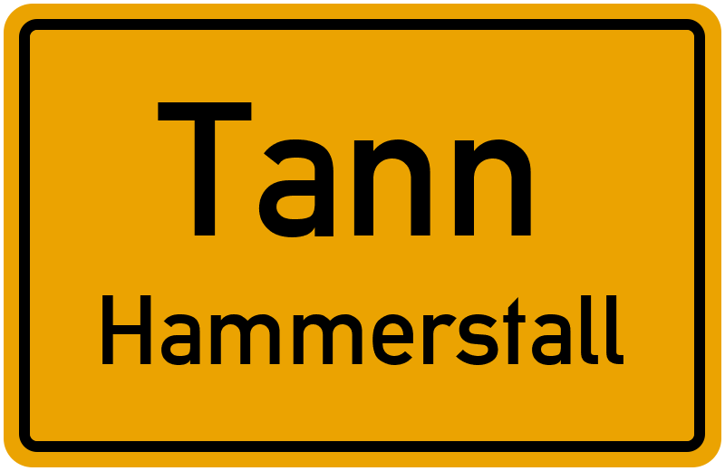 Ortsschild Tann