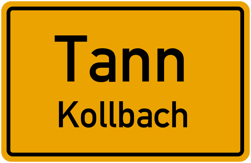 Ortsschild Tann