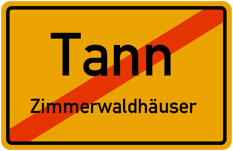 Ortsschild Tann