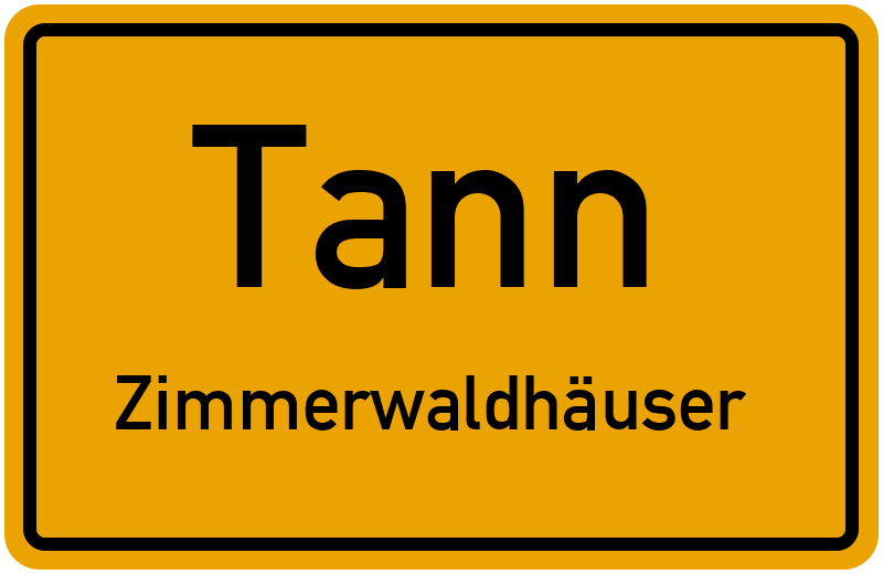 Ortsschild Tann