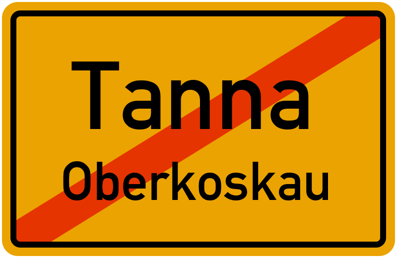 Ortsschild Tanna