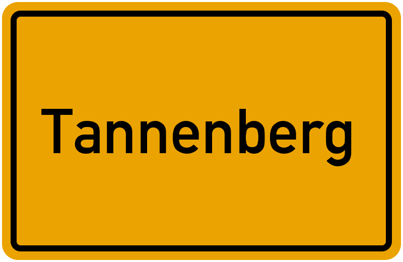 Ortsschild Tannenberg