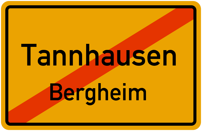 Ortsschild Tannhausen