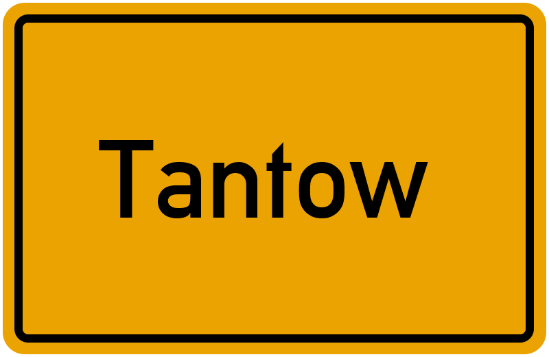 Ortsschild Tantow