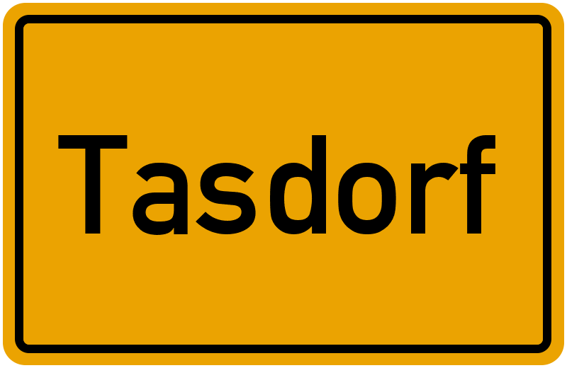 Ortsschild Tasdorf