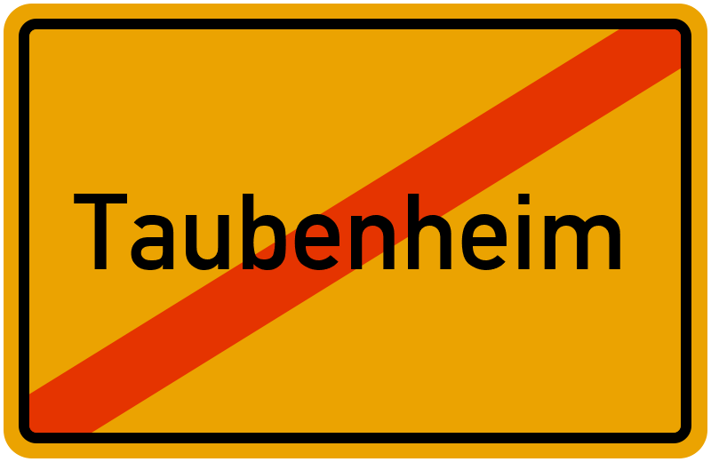 Ortsschild Taubenheim