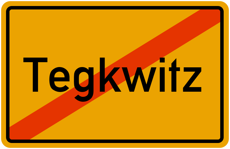 Ortsschild Tegkwitz