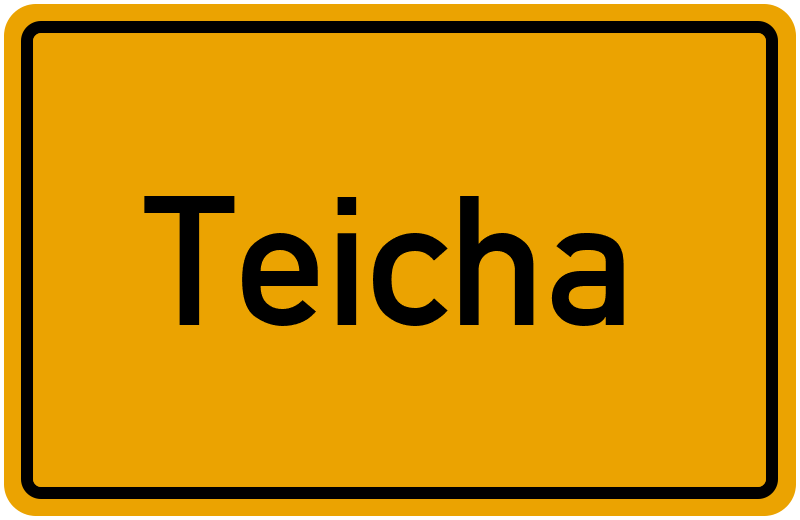 Ortsschild Teicha