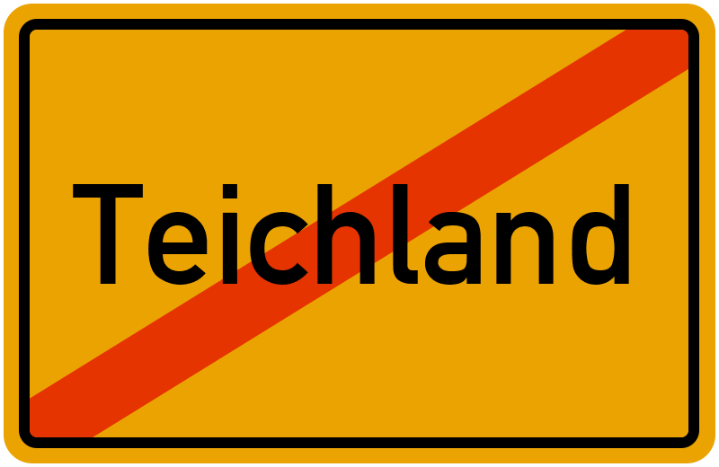 Ortsschild Teichland