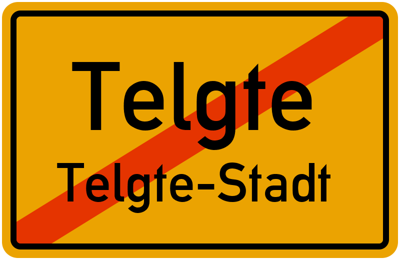 Ortsschild Telgte