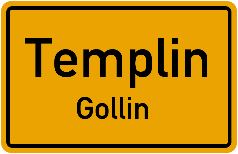 Ortsschild Templin