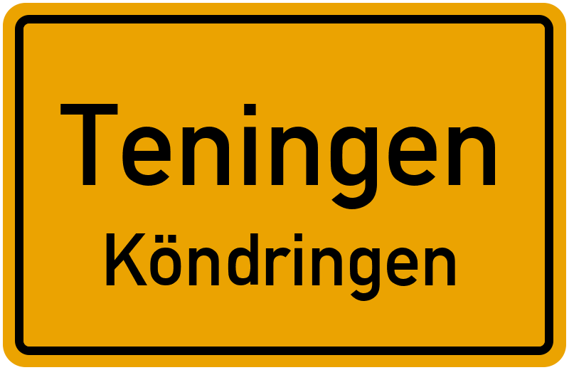 Ortsschild Teningen