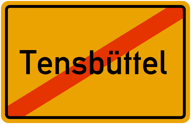 Ortsschild Tensbüttel