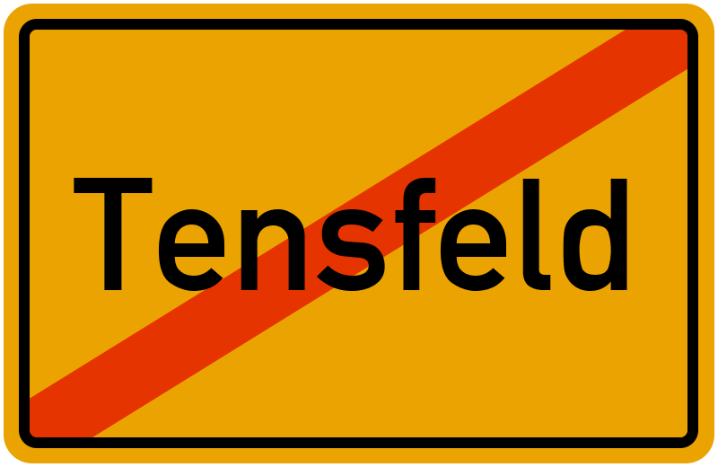 Ortsschild Tensfeld