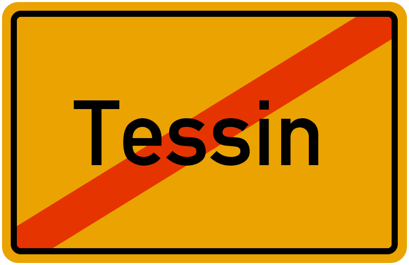 Ortsschild Tessin