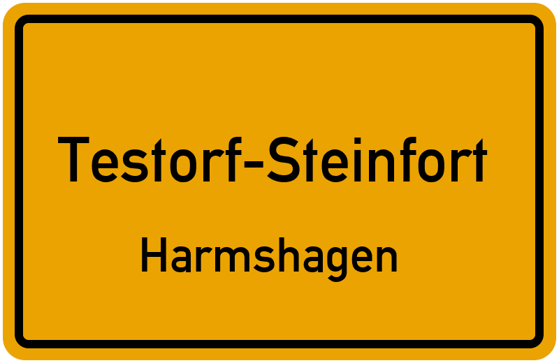 Ortsschild Testorf-Steinfort