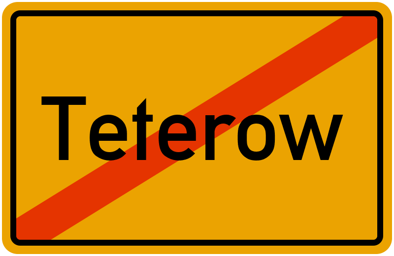 Ortsschild Teterow