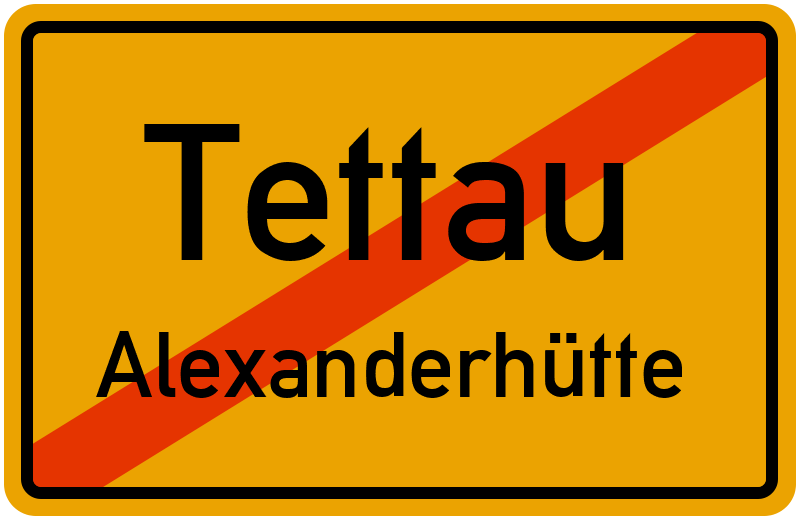 Ortsschild Tettau