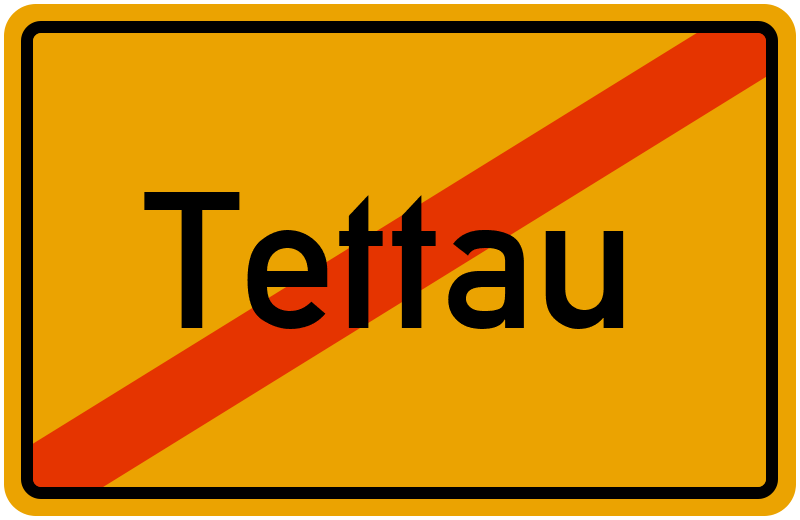 Ortsschild Tettau