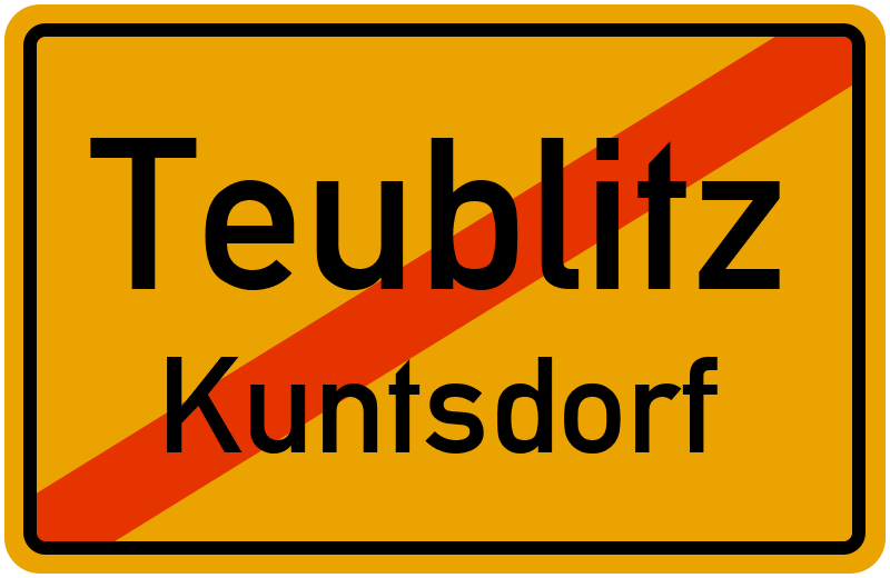 Ortsschild Teublitz