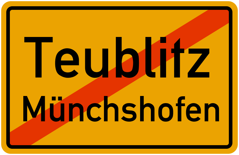 Ortsschild Teublitz
