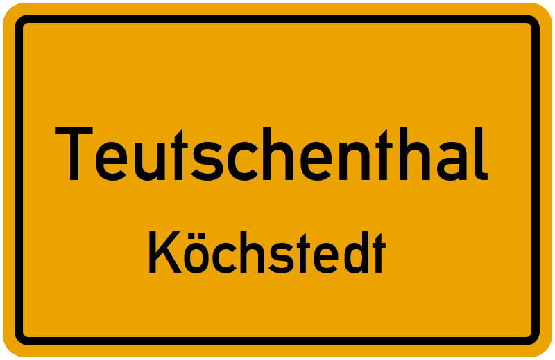 Ortsschild Teutschenthal