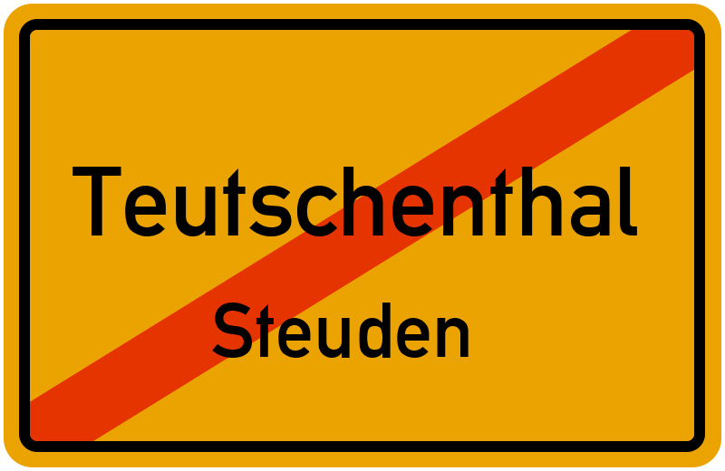 Ortsschild Teutschenthal