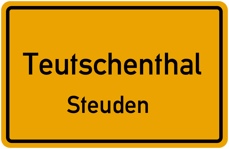 Ortsschild Teutschenthal