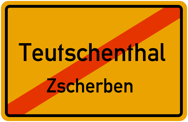 Ortsschild Teutschenthal