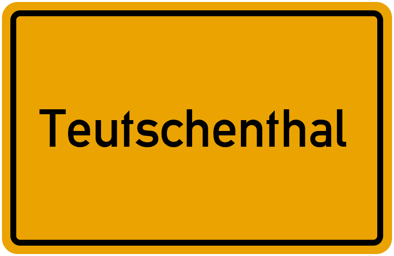 Ortsschild Teutschenthal