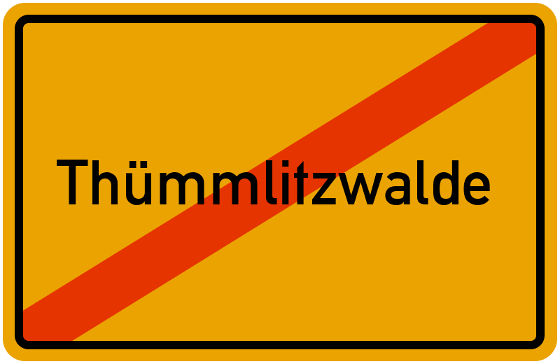 Ortsschild Thümmlitzwalde