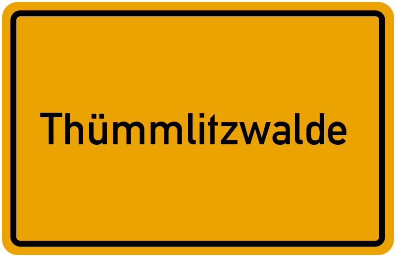 Ortsschild Thümmlitzwalde