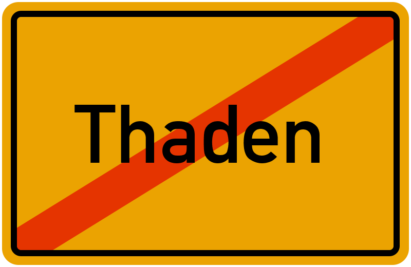 Ortsschild Thaden