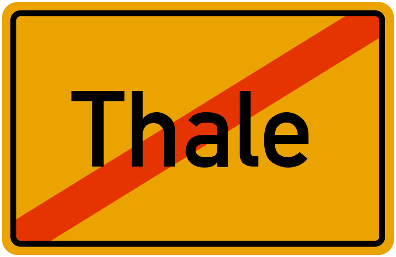 Ortsschild Thale