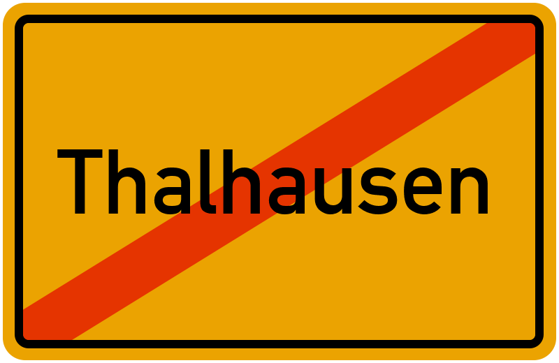 Ortsschild Thalhausen