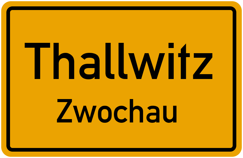 Ortsschild Thallwitz