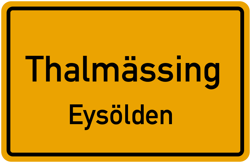 Ortsschild Thalmässing
