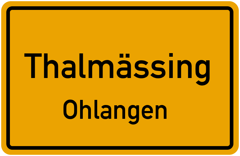 Ortsschild Thalmässing