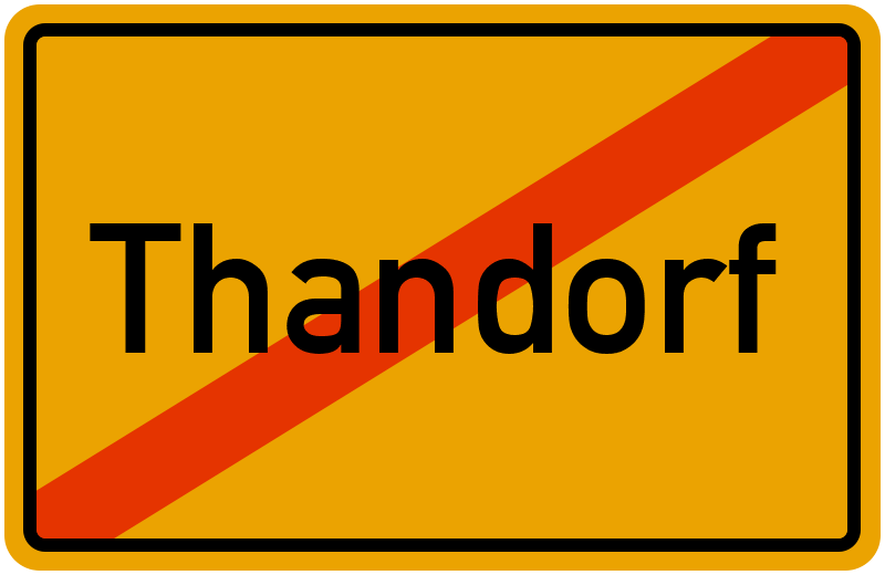 Ortsschild Thandorf