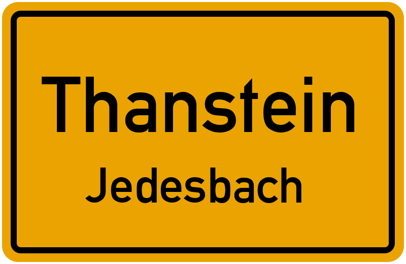 Ortsschild Thanstein