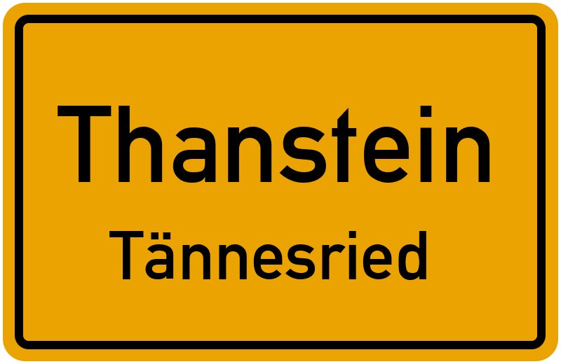 Ortsschild Thanstein