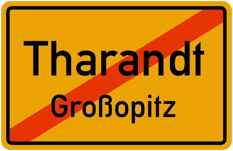 Ortsschild Tharandt