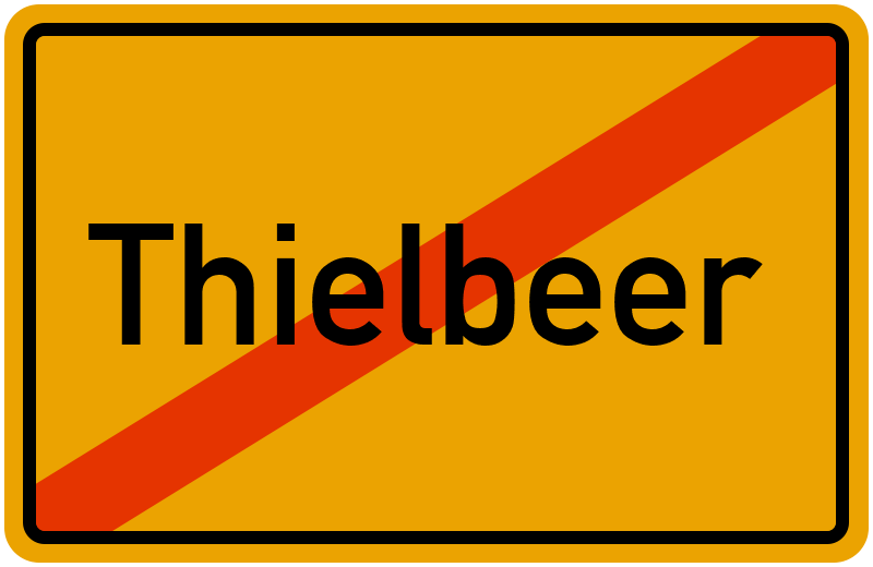 Ortsschild Thielbeer