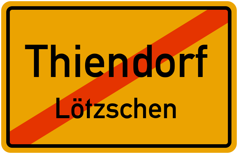 Ortsschild Thiendorf