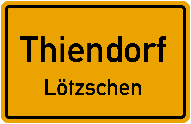 Ortsschild Thiendorf
