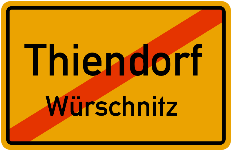 Ortsschild Thiendorf