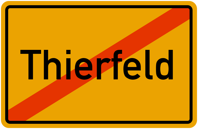 Ortsschild Thierfeld