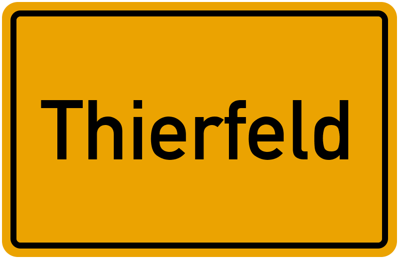 Ortsschild Thierfeld